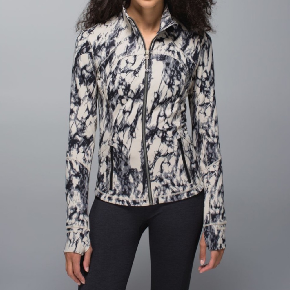lululemon athletica Black and White Zip-Up Hoodie